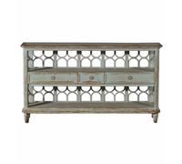ADERFETBI Buffet Salle a Manger Buffet de Campagne for Salon, canapé, Balcon, Rangement, Restaurant Nordique, Planche rétro Vieilli, Armoire de Rangement en Bois Bahut(A:160X38X90CM)