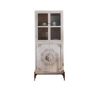 ADERFETBI Buffet Salle a Manger Buffet De Rangement en Verre Sculpté Rétro Simple, Armoire en Verre Intégrée for La Maison Et Le Salon Bahut