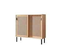 ADERFETBI Buffet Salle a Manger Buffet de Salle à Manger en rotin Armoire de Rangement en Bois Meuble à thé de Salon Meuble de Rangement de Chambre à Coucher Vitrine Bahut