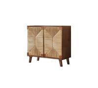 ADERFETBI Buffet Salle a Manger Buffet de Salle à Manger en rotin et Bois Nordique, Armoire de Rangement Simple, étagère de Porche de Salon Bahut