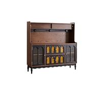 ADERFETBI Buffet Salle a Manger Buffet de Salon en Bois Massif de 150 cm avec Rangement Mural, Meuble de Cuisine Bahut