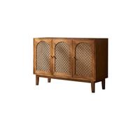 ADERFETBI Buffet Salle a Manger Buffet en Bois et rotin Buffet de Cuisine Meuble à thé de Salon Meuble de Rangement Meuble d'entrée Moderne Bahut