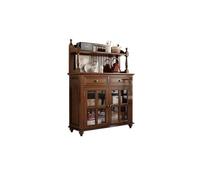 ADERFETBI Buffet Salle a Manger Buffet en Bois Massif Armoire à Vaisselle Rangement de Restaurant Armoire à vin Salon Maison Bahut