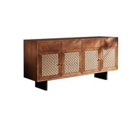 ADERFETBI Buffet Salle a Manger Buffet en Bois Meuble de Salon Moderne Meuble à thé Meuble de Rangement Meuble d'entrée en rotin Meuble TV Bahut
