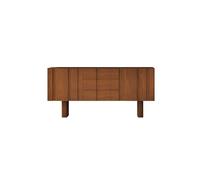 ADERFETBI Buffet Salle a Manger Buffet en placage de Bois Massif, Style rétro en Teck, Meuble de Rangement Simple for Restaurant Bahut