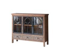 ADERFETBI Buffet Salle a Manger Buffet en Verre Rétro, Armoire À Vin, Maison Créative, Restaurant, Armoire De Rangement Sculptée Bahut