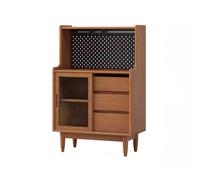 ADERFETBI Buffet Salle a Manger Buffet Moderne Simple en Bois Massif, Meuble De Rangement for Petit Appartement, Armoire À Thé, Planche À Trous, Armoire De Rangement Bahut