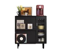 ADERFETBI Buffet Salle a Manger Buffet Noir Rétro Simple, Armoire De Rangement for Salon, Maison, Armoire De Cuisine Bahut
