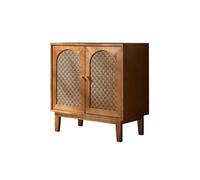 ADERFETBI Buffet Salle a Manger Buffet Nordique en Bois for Salon Moderne, Meuble à thé, Meuble de Rangement, Meuble d'entrée en rotin Bahut
