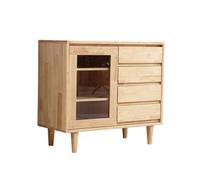 ADERFETBI Buffet Salle a Manger Buffet Nordique Simple en Bois Massif, Armoire De Rangement De Cuisine en Rondins, Placard Bahut