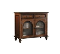 ADERFETBI Buffet Salle a Manger Buffet rétro en Bois Massif, Armoire de Rangement de Cuisine, Buffet de Ferme, Armoire de Bar à café avec Fonction de Rangement Bahut(S:100 * 45 * 87.7cm)