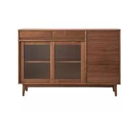 ADERFETBI Buffet Salle a Manger Buffet Rétro Simple en Noyer, for La Maison, Le Salon, Le Rangement en Bois Massif Bahut