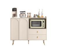 ADERFETBI Buffet Salle a Manger Buffet Simple Et À La Mode, Style Crème, Rangement De Cuisine, Bol en Ardoise, Armoire De Rangement Bahut