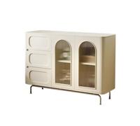 ADERFETBI Buffet Salle a Manger Buffet Simple for Petit Appartement, Maison, Salon, Armoire De Rangement De Style Crème, Salle À Manger, Buffet De Cuisine Bahut