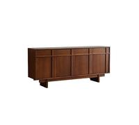 ADERFETBI Buffet Salle a Manger Console d'Entrée Autoportante en Bois Massif 160x40x79cm, Meuble de Rangement Rétro pour Salon Hôtel Balcon Bahut