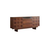 ADERFETBI Buffet Salle a Manger Console d'Entrée en Bois Massif 180x40x82cm & Armoire de Rangement Cuisine Rétro, pour Salon Usage Hôtelier Chambre Bahut