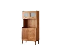 ADERFETBI Buffet Salle a Manger Console d'Entrée Murale en Bois Massif 90x42x180cm, Meuble de Rangement Minimaliste pour Cuisine Salle à Manger Salon Bahut