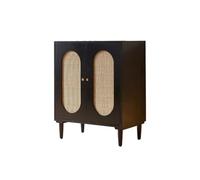 ADERFETBI Buffet Salle a Manger Meuble de Rangement en Bois Buffet Moderne Buffet de Salle à Manger en rotin Salon Petite entrée Meuble à thé Bahut