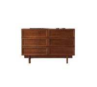 ADERFETBI Buffet Salle a Manger Table de Rangement à Tiroirs pour Salon en Bois Massif 120 cm, Meuble de Rangement Style Vintage, Adapté au Balcon, Entrée etc Bahut