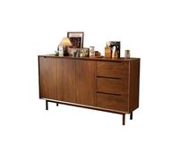 ADERFETBI Buffet Salle a Manger Table de Rangement d'Entrée Vintage Ménagère 160 cm, Meuble de Rangement pour Salon Finition Noyer, Adaptée à la Cuisine, Chambre, Entrée etc Bahut