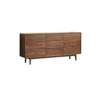 ADERFETBI Buffet Salle a Manger Table de Rangement en Noyer 180 x 40 x 83 cm, Meuble de Rangement d'entrée, idéale for Les hôtels, Les Salons et Les Chambres. Bahut