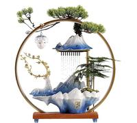 ADERFETBI Fontaine Eau Decoration Décoration créative for la Maison, Le Bureau, Le Salon, la Circulation d'eau, for Gagner de l'argent et Faire Fortune Zen Interieur