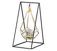 ADERFETBI Porte-Bougie Cône de Chandelier Bougeoir Porte-Bougie Titulaire Cheminée Mantelpiece Table Basse Comptoir Décoration Gold Petite bougeoir Bougeoir Décoratif(B)