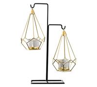ADERFETBI Porte-Bougie Cône de Chandelier Bougeoir Porte-Bougie Titulaire Cheminée Mantelpiece Table Basse Comptoir Décoration Gold Petite bougeoir Bougeoir Décoratif(A)