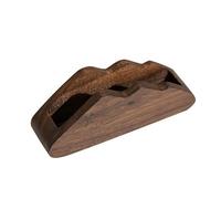 ADERFETBI Porte Carte Homme Boîte à Cartes de Visite en Bois hêtre et Noyer Noir Rangement Bureau Massif Porte-Cartes for d'affaires(A,S)