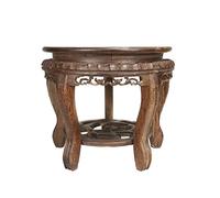ADERFETBI Supports de Pots de Fleurs Base en Bois Bonsaï Stone Bac à Vase Buddha Statue Ornement Supple de Veille(L)