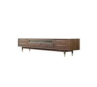 ADERFETBI Table Console Meuble de Rangement Rustique en Noyer, Table Moderne Bois Massif, Meuble Simple for Salon Meubles de Salon(180x40x50cm)