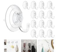 ADERTOS 20PCS Crochet Ventouse 45MM Crochet à Ventouse Transparent Crochet Plastique Ventouse Crochets à Ventouse Robustes Crochet Ventouse Murale 3KG (max) pour Douche, Salle de Bain, Cuisine
