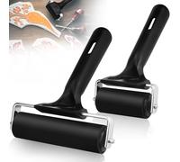 ADERTOS 2PCS Rouleaux en Caoutchouc Rouleaux Encreur de Peinture Rouleau Encreur Caoutchouc Rouleau Brayer Caoutchouc Rouleau Linogravure Rouleau d'Encre Brayer pour Artisanat Art Impression (6/10cm)