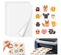 ADERTOS 30PCS Papier Autocollant Mat Blanc A4 Imprimable pour Imprimantes Laser & Jet d'Encre, Étiquette Adhésive, 210 x 297 mm