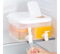 ADERTOS Distributeur d'eau Froide pour Réfrigérateur 5L Distributeur de Boisson avec Robinet Distributeur d'eau au Citron Distributeur de Jus de Fruit Réfrigéré, sans BPA Type à Clapet Divisé