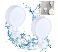 ADERTOS Lot de 2 Crochet Ventouse Porte Serviette Ventouse Crochet Ventouse Mural Puissante Crochet Ventouse Salle de Bain Manteau Torchon à Ventouse pour Murs Lisses de Cuisine, Toilettes