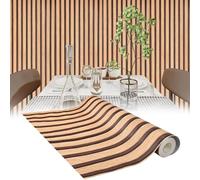 ADERTOS Papier Peint Autocollant Papier Adhesif pour Meuble Bois Papier Peint en Bois Panneaux 3D Motif Papier Peint Bois Marron Papier Peint Bois Naturel Papier Peint Vinyle pour Mur Salon Chambre