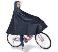 ADERTOS Poncho Imperméable à l'eau pour Cyclisme avec Capuche et Bandes Réfléchissantes pour Vélos Électriques et Bicyclettes