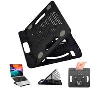 ADERTOS Support d'Ordinateur Portable Laptop Stand Réglable Ergonomique Support d'Ordinateur Portable Rotatif Support PC Portable Ventilé en ABS Compatible avec MacBook, Dell, Lenovo, HP(22*20*10CM)