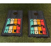 AdesiivoStudio Autocollant en vinyle pour plateau de jeu Cornhole (bande dessinée)