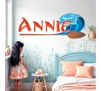 AdesiivoStudio Sticker mural Princesse Océan - « The Sky Meets The Sea » - Décoration de chambre d'enfant - Inspiré par Maui - Décoration d'intérieur - « You're Welcome! » - Décoration murale pour