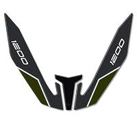 Adesivi 3d Protezione Frontale Puntale Per Triumph Tiger Explorer 1200-2016-2017 - Metal Verde