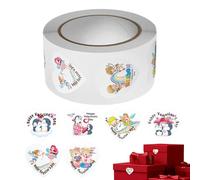 Adesivi A Cuore 500 Pezzi - Etichette Décorative Autoadesive Rotolo Tondo - Stickers Per Ricompense In Classe, Matrimoni, Feste, Casa, Scuola, Ufficio, San, Compleanni