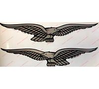 Adesivi Compulsivi - Lot de 2 autocollants avec logo Yamaha, en résine, effet 3D Couple d'aigles inversés (droite et gauche) pour réservoir.