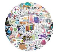 Adesivi Scientifici- 5,9 X 5,9 Cm Adesivi Divertenti Di Biologia | Decalcomanie per Scienze Estetiche | Decorazione Impermeabile per Skateboard, Decalcomania 110x per Laptop, Borraccia, Journaling,