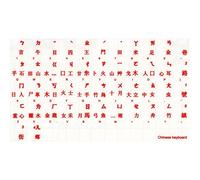 adesivitastiera. it - Autocollants clavier chinois Chinese fond transparent lettres rouges