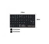 adesivitastiera. it - Stickers lettres clavier italien fond noir lettres blanches grandes touches 13,5 mm x 13,5 mm