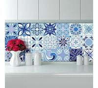 Adesivo per piastrelle da 30 pezzi per bagno e cucina | Piastrelle in Ceramica Autoadesive Effetto Mosaico | Adesivi murali in porcellana 15 x 15 cm - Madère