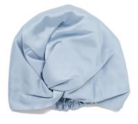 Ade'Soie - Bonnet en Soie 22 Momme 100% Soie de Mûrier Grade 6A | Turban Femme Soin des Cheveux Nuit et Jour | Tous Types de Cheveux | Baby Blue