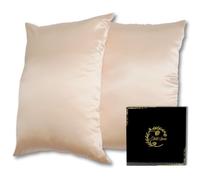 Ade'Soie - Taie Oreiller en Soie 50x70 Lot de 2 I 100% Soie de Mûrier Bio 22 Momme 6A certifiée Oeko-Tex I Bienfaits Cheveux et Peau Anti âge I Anti acarien, Hypoallergénique I Idée Cadeau
